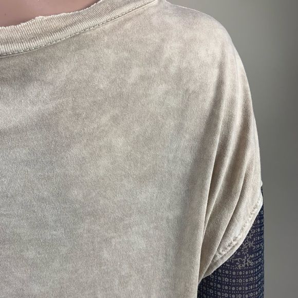 BKE women’s Sz large tan scoop neck cotton stretchy long sleeve tee shirt - Picture 7 of 13